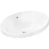 Image de hansgrohe, Lavabo, Xuniva D lavabo encastré, avec trop-plein, sans trou pour robinet, 550x400mm, blanc (400 mm, 550 mm)