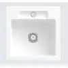 Image de Villeroy & Boch, Évier, V&B Evier SILUET 50 S 510x510mm avec robinet à main blanc (51 cm, 51 cm)