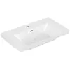 Image de Villeroy & Boch, Lavabo, V&B lavabo armoire SUBWAY 3.0 800x470mm avec lavabo à encastrer avec robinetterie intérieure blanc (470 mm, 800 mm)