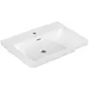 Image de Villeroy & Boch, Lavabo, V&B lavabo armoire SUBWAY 3.0 650x470mm avec trop-plein avec trou pour robinetterie blanc (470 mm, 650 mm)