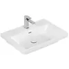 Image de Villeroy & Boch, Lavabo, V&B lavabo armoire SUBWAY 3.0 650x470mm m ÜL avec trou pour robinetterie blanc C+ (470 mm, 650 mm)