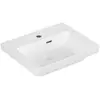 Image de Villeroy & Boch, Lavabo, V&B lave-mains SUBWAY 3.0 500x400mm m ÜL m HL stone white C+ (400 mm, 500 mm)