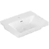 Image de Villeroy & Boch, Lavabo, V&B lavabo SUBWAY 3.0 550x440mm avec cuvette avec robinetterie intérieure blanc (440 mm, 550 mm)