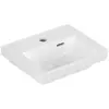 Image de Villeroy & Boch, Lavabo, V&B lave-mains SUBWAY 3.0 370x305mm m ÜL m HL stone white C+ (305 mm, 370 mm)