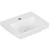 Image de Villeroy & Boch, Lavabo, V&B lave-mains SUBWAY 3.0 370x305mm o ÜL m HL stone white C+ (305 mm, 370 mm)