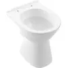 Image de Villeroy & Boch, Cuvette toilettes + bidet, V&B WC surbaissé VICARE 35,5x48cm, D-Flush, évacuation horizontale, blanc