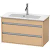 Image de Duravit, Meuble sous-lavabo, Ketho bâti-support lavabo suspendu, Compact, 800x480x385 mm, 2 tiroirs, pour ME by Starck 234283 (80 x 48 x 38.50 cm)
