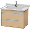Image de Duravit, Meuble sous-lavabo, Ketho bâti-support lavabo suspendu, 650x480x455 mm, 2 tiroirs, pour Starck 3 030470, KT664303030 (65 x 48 x 45.50 cm)