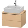 Image de Duravit, Meuble sous-lavabo, Meuble sous-lavabo L-Cube pour console, Compact, suspendu, 2 tiroirs, 620x400x477mm, LC580503030 (62 x 47.70 x 40 cm)