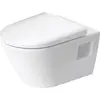 Image de Duravit, Cuvette toilettes + bidet, Ensemble WC mural D-NEO chasse d'eau basse rimless avec abattant WC blanc