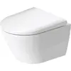 Image de Duravit, Cuvette toilettes + bidet, WC mural à chasse d'eau profonde D-NEO rimless blanc