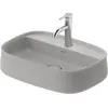 Image de Duravit, Lavabo, Vasque à poser Zencha sans robinetterie avec bloc de robinetterie 550x390mm gr sdm (390 mm, 550 mm)