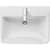 Image de Duravit, Lavabo, Meuble vasque No 1 avec trop-plein, 1 trou pour robinet, blanc 600x460mm (460 mm, 600 mm)