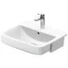 Image de Duravit, Lavabo, HEBWT No 1 blanc, avec trop-plein, 1 trou pour robinet 550x460mm (460 mm, 550 mm)