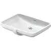 Image de Duravit, Lavabo, Vasque à encastrer No 1 blanc avec trop-plein sans trou pour robinet 550x400mm (400 mm, 550 mm)
