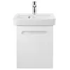 Image de Duravit, Armoire de salle de bain, Meuble sous-vasque No 1 1 porte 440x346mm butoir à gauche blanc mat (44 x 47.80 x 38.60 cm)