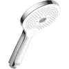 Image de Duravit, Pommeau de douche, Douchette à main 120, 3 jets, Click! chrome / blanc (3 Types de jets, 14 l/min)