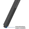 Image de Duravit, Pommeau de douche, Douchette à main carrée noire mate (1 Type de jet, 21 l/min)