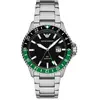 Image de Emporio Armani, Montre, Diver GMT, Argent, (Horloge analogique, 42 mm)