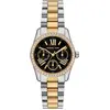 Image de Michael Kors, Montre, Lexington Lux Day Date Bicolor/Schwarz, Argent, Multicolore, Or, Noir, (Horloge analogique, 33 mm)