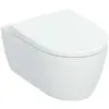 Image de Geberit, Cuvette toilettes + bidet, iCon Set WC suspendu rinçage profond, design céramique fermé, TurboFlush, siège de WC inclus
