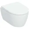 Image de Geberit, Cuvette toilettes + bidet, iCon WC suspendu sans rebord avec abattant Soft-Close, chasse d'eau à tourbillon, blanc brillant