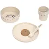 Image de Lässig, Vaisselle + couverts pour enfants, Set de vaisselle pour enfants (Assiette Bol Gobelet Cuillère) Happy Rascals, Smile