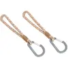 Image de Lassig, Poussette : accessoires, Crochets de fixation Cordon Lot de 2 Camel/Vanilla/Lavender