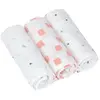 Image de Lassig, Lange + bavoir, Lot de 3 écharpes Swaddle M Coton bio (60 x 60 cm)