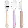 Image de Lässig, Vaisselle + couverts pour enfants, Kinderbesteckset Tiny Team Cat 3-teilig, Lila