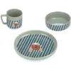 Image de Lässig, Vaisselle + couverts pour enfants, Kindergeschirrset Tiny Team Dog 3-teilig, Blau