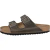 Image de Birkenstock, Unisexe, Sandales, Arizona Oiled Leather, Vert, Marron, (41)