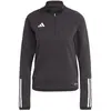 Image de Adidas, Femmes, T-shirt de sport, Tiro 23 TR TOP 1/4-Zip T-shirt manches longues femme (XS), Noir, Blanc, XS
