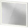 Image de Duravit, Miroir, L-Cube Miroirs avec éclairage, angulaires, 800x700x67mm, blanc aluminium mat, LC7381018180100 (80 x 70 cm)