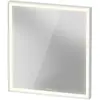 Image de Duravit, Miroir, L-Cube Miroirs avec éclairage, angulaires, 650x700x67mm, blanc aluminium mat, LC7380018180100 (65 x 70 cm)