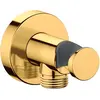 Image de Duravit, Robinetterie de salle de bains, Wandanschlussbogen rd Rosette mit Brausehalter gold poliert gold poliert