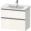 Image de Duravit, Meuble sous-lavabo, D-Neo bâti-support lavabo suspendu, 784x625x452mm, 1 tiroir, avec poignée diamant noir (78.40 x 45.20 x 62.50 cm)