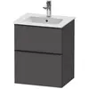 Image de Duravit, Meuble sous-lavabo, D-Neo bâti-support lavabo suspendu, 510x625x402mm, 1 tiroir, avec poignée diamant noir (51 x 40.20 x 62.50 cm)