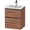 Image de Duravit, Meuble sous-lavabo, D-Neo bâti-support lavabo suspendu, 510x625x402mm, 1 tiroir, avec poignée diamant noir (51 x 40.20 x 62.50 cm)