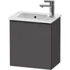 Image de Duravit, Meuble sous-lavabo, D-Neo lavabo suspendu, 410x440x274mm, 1 portes, charnières à gauche, avec poignée diamant noir (41 x 27.40 x 44 cm)