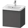 Image de Duravit, Meuble sous-lavabo, D-Neo bâti-support lavabo suspendu, 484x440x372mm, 1 tiroir, avec poignée diamant noir (48.40 x 37.20 x 44 cm)