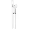 Image de Duravit, Pommeau de douche, Douches et accessoires Ensemble de douche 800, 3jet chrome, blanc brillant (3 Types de jets, 9 l/min)