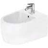 Image de Duravit, Cuvette toilettes + bidet, Qatego bidet mural, 1 trou pour robinet, avec trop-plein, 385x570x285mm