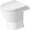 Image de Duravit, Cuvette toilettes + bidet, D-Code WC sur pied, chasse d'eau basse, rimless, 370x480x400mm, blanc brillant