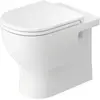 Image de Duravit, Cuvette toilettes + bidet, D-Code WC sur pied Back to Wall, chasse d'eau basse, rimless, 370x570x400mm, blanc brillant