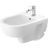 Image de Duravit, Cuvette toilettes + bidet, D-Code bidet mural, avec trou pour robinetterie, avec trop-plein, 370x540x340mm, blanc brill