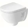 Image de Duravit, Cuvette toilettes + bidet, WC suspendu D-Code Compact, chasse d'eau basse, rimless, 370x480x360mm, blanc brillant