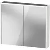 Image de Duravit, Armoire de toilette, Armoire de toilette D-Code, prise type F (EU, DE), 2 portes, champ lumineux LED en haut, 800 (80 x 14.80 x 70 cm)