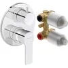 Image de Duravit, Robinetterie de salle de bains, D-Code Mitigeur monocommandé encastré set, 2 consommateurs