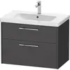 Image de Duravit, Meuble sous-lavabo, D-Code Meuble sous-lavabo, 1 tiroir, 784x460mm, découpe siphon, avec poignée (78.40 x 46 x 55.50 cm)